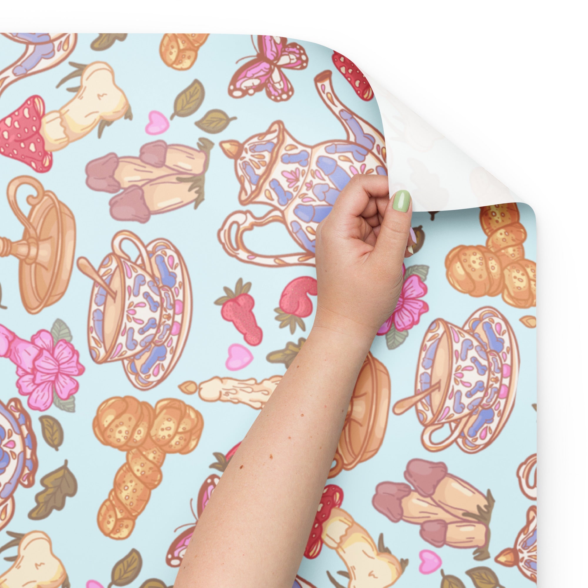 Cottagecore Peens Pattern Wrapping Paper Sheets