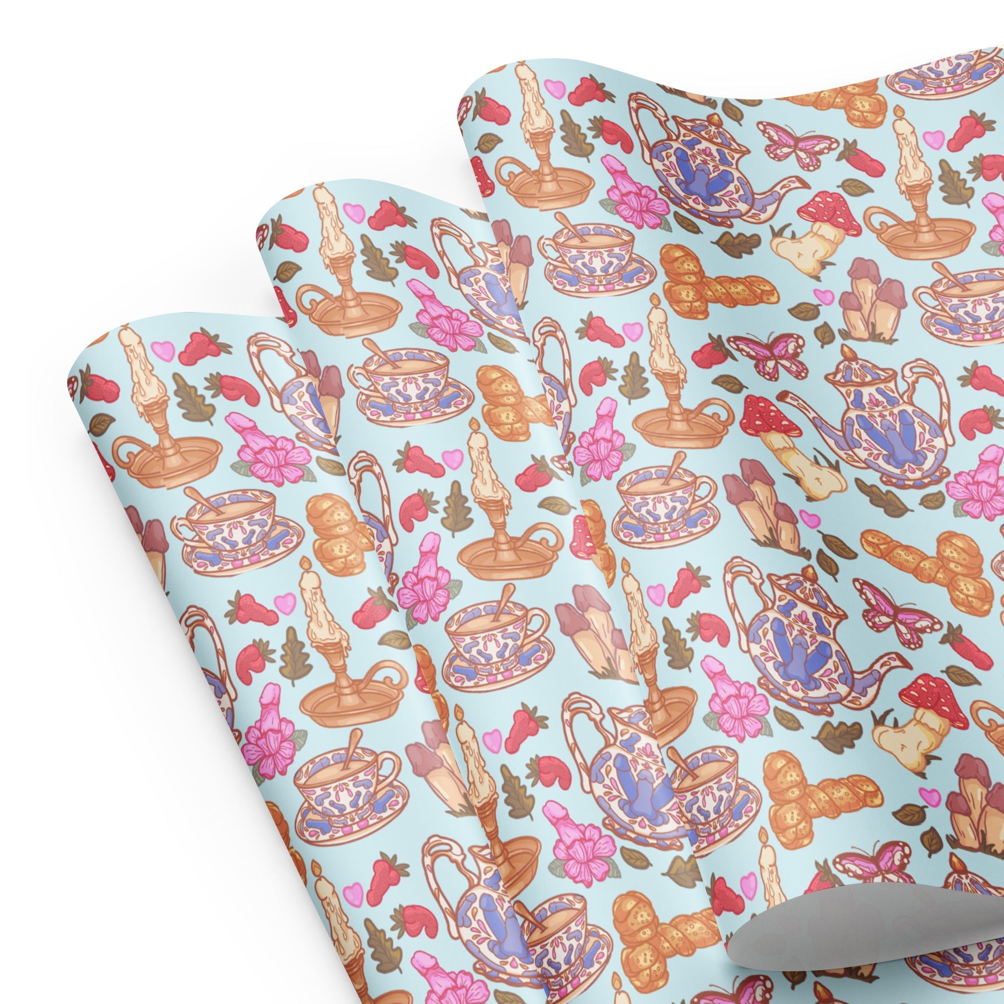 Cottagecore Peens Pattern Wrapping Paper Sheets