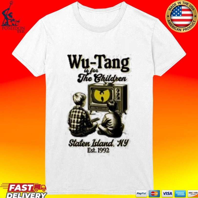 Wu-tang Clan Is For The Children Staten Island Ny Est 1992 T-shirt