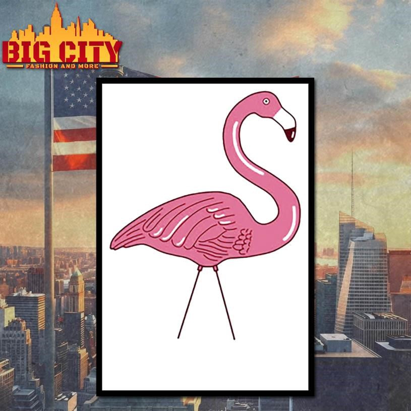 xl plastic flamingo heavyweight shirt