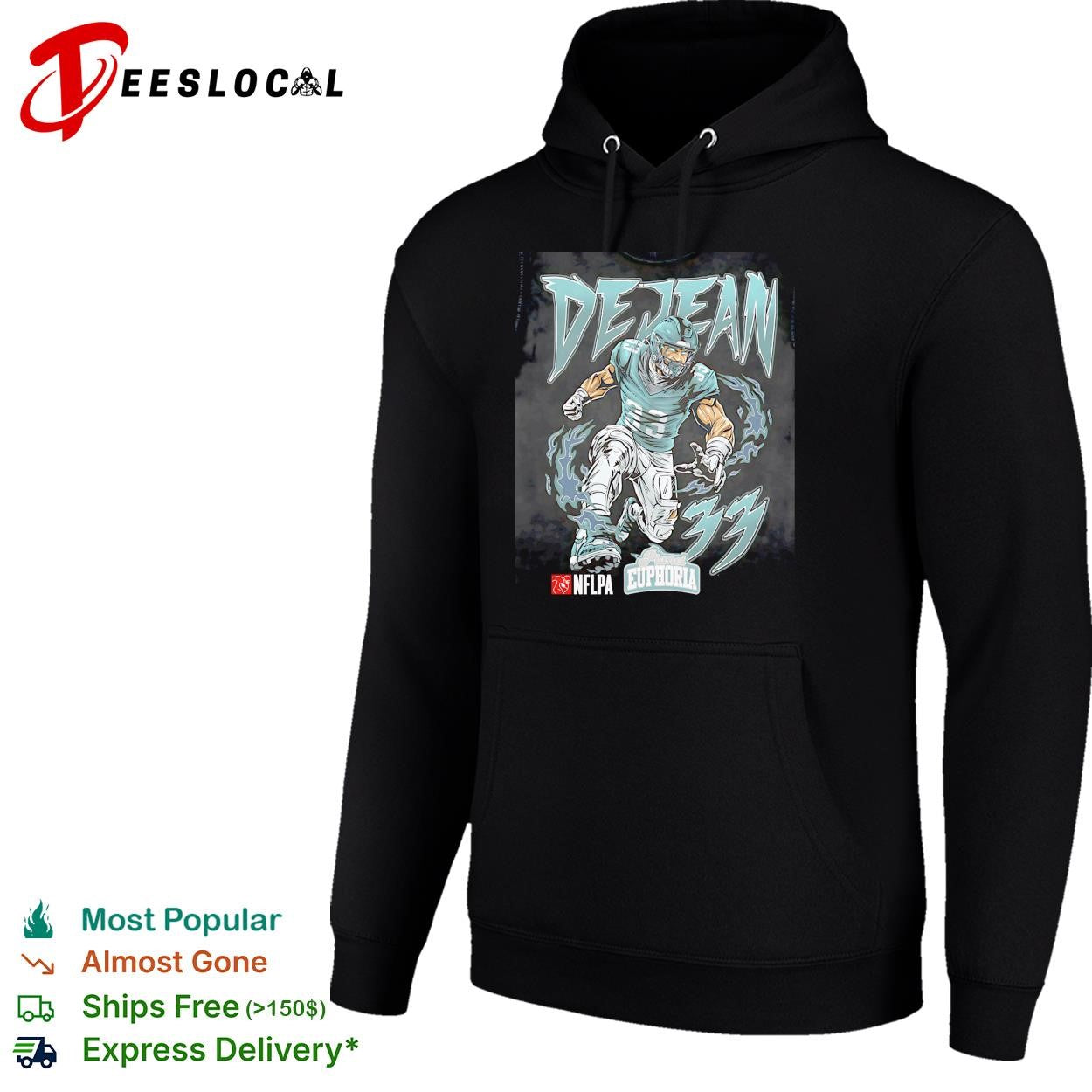 Cooper DeJean Philadelphia Eagles number 33 NFLPA Planet Euphoria graphic art shirt