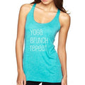 Yoga Brunch Repeat - Tri-Blend Racerback