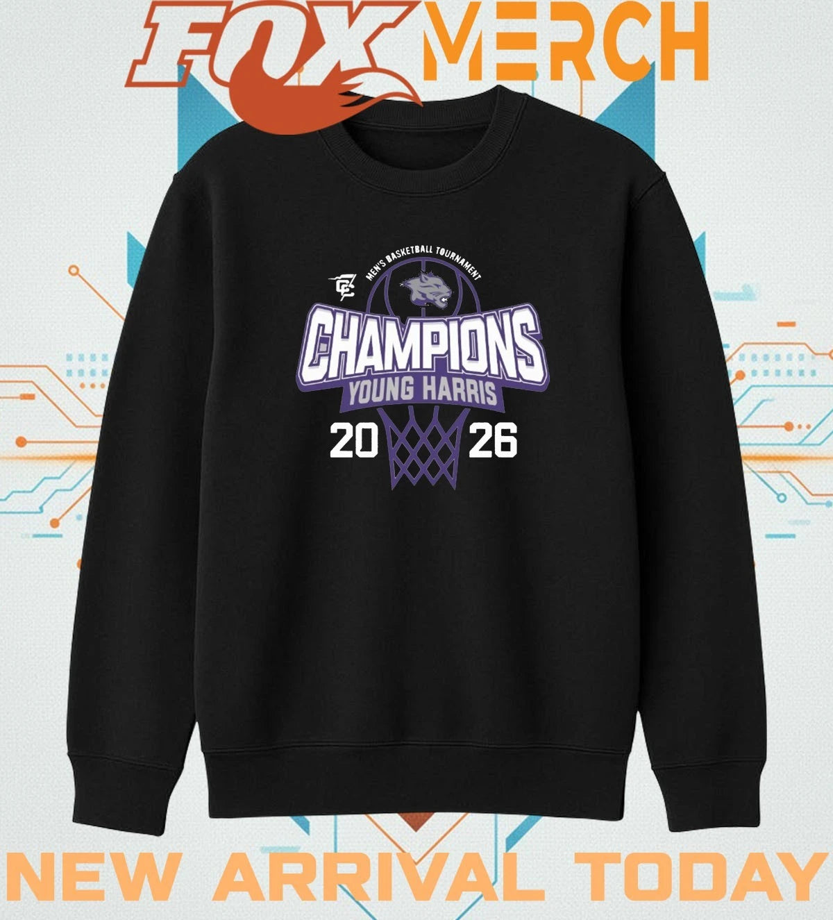 Young Harris College Men’s Basketball 2026 Conference Carolinas Tournament Champions t-shirt