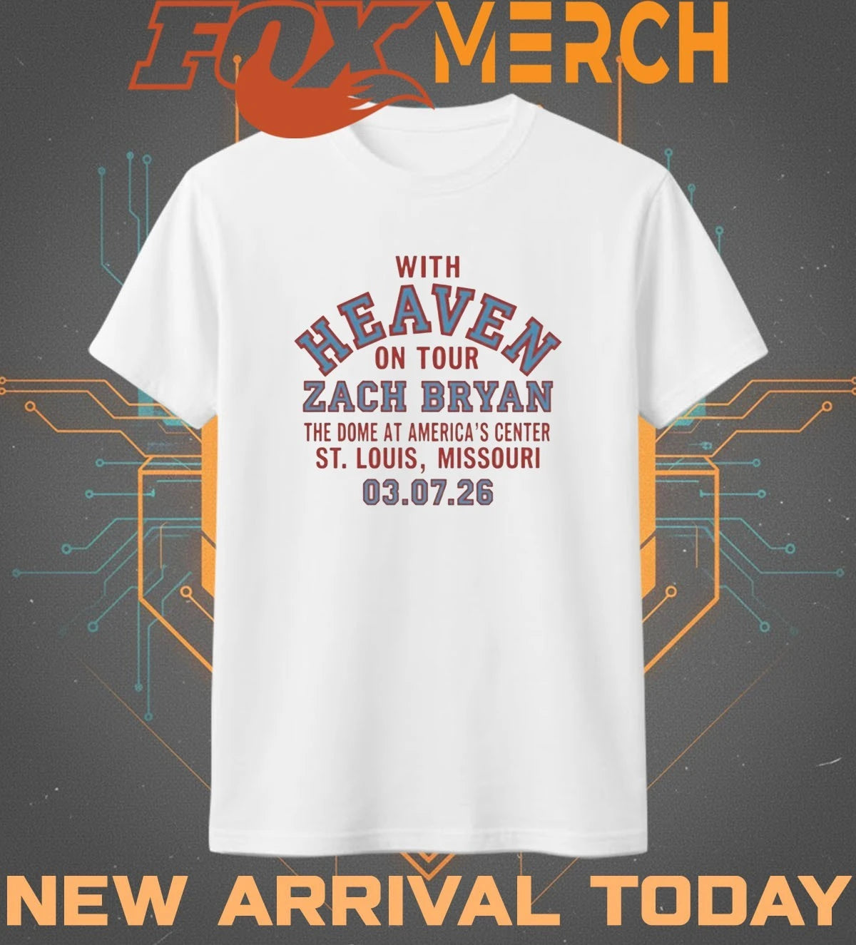 Zach Bryan With Heaven On Tour Mar 7 2026 St Louis t-shirt